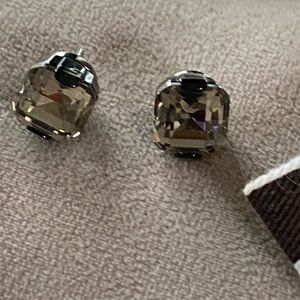 Henri bendel gem studs light greenish color